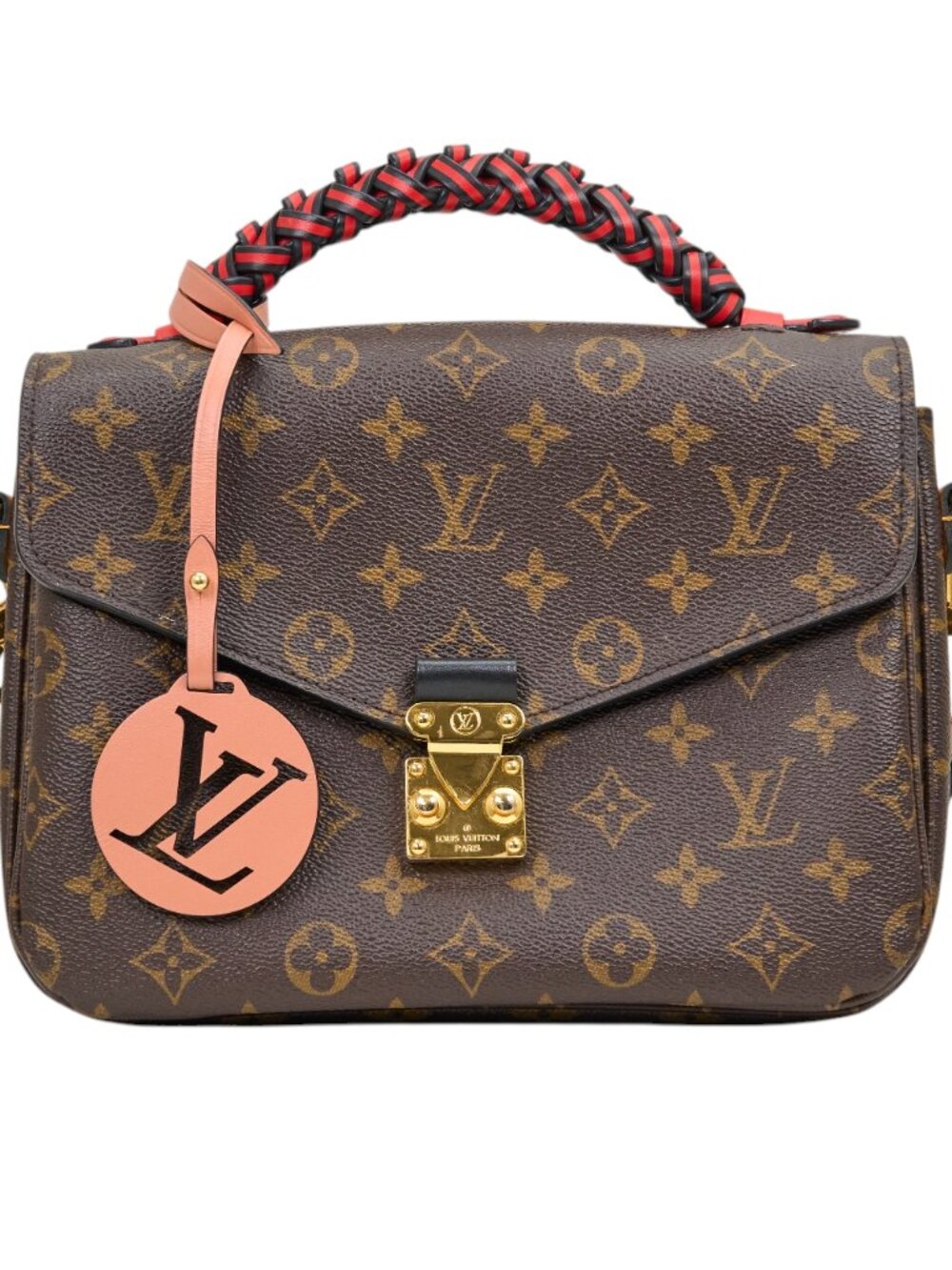 Louis Vuitton Pochette Metis Monogram Braided Coquelicot